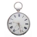 Good silver fusee lever pocket watch, Chester 1827, the movement signed Rob't Roskell, Liverpool,