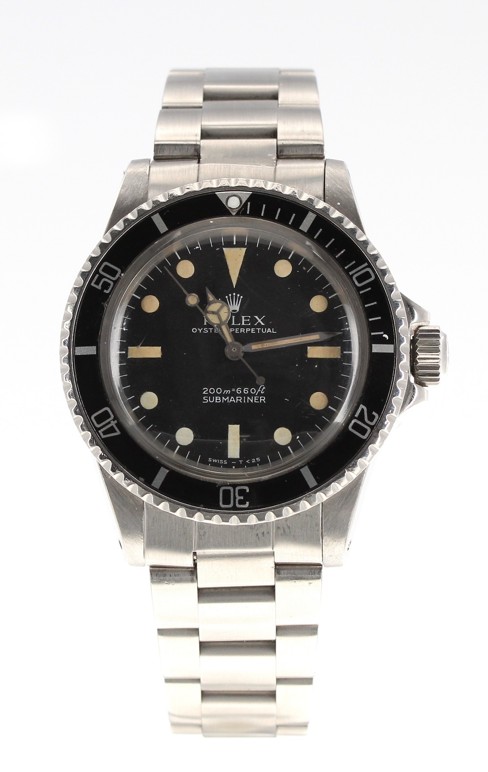 Rolex Oyster Perpetual Submariner (metres first) stainless steel gentleman's bracelet watch, ref.