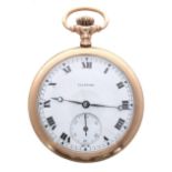Illinois gold plated lever pocket watch, circa 1915, serial no. 2775553, the 17 jewel movement