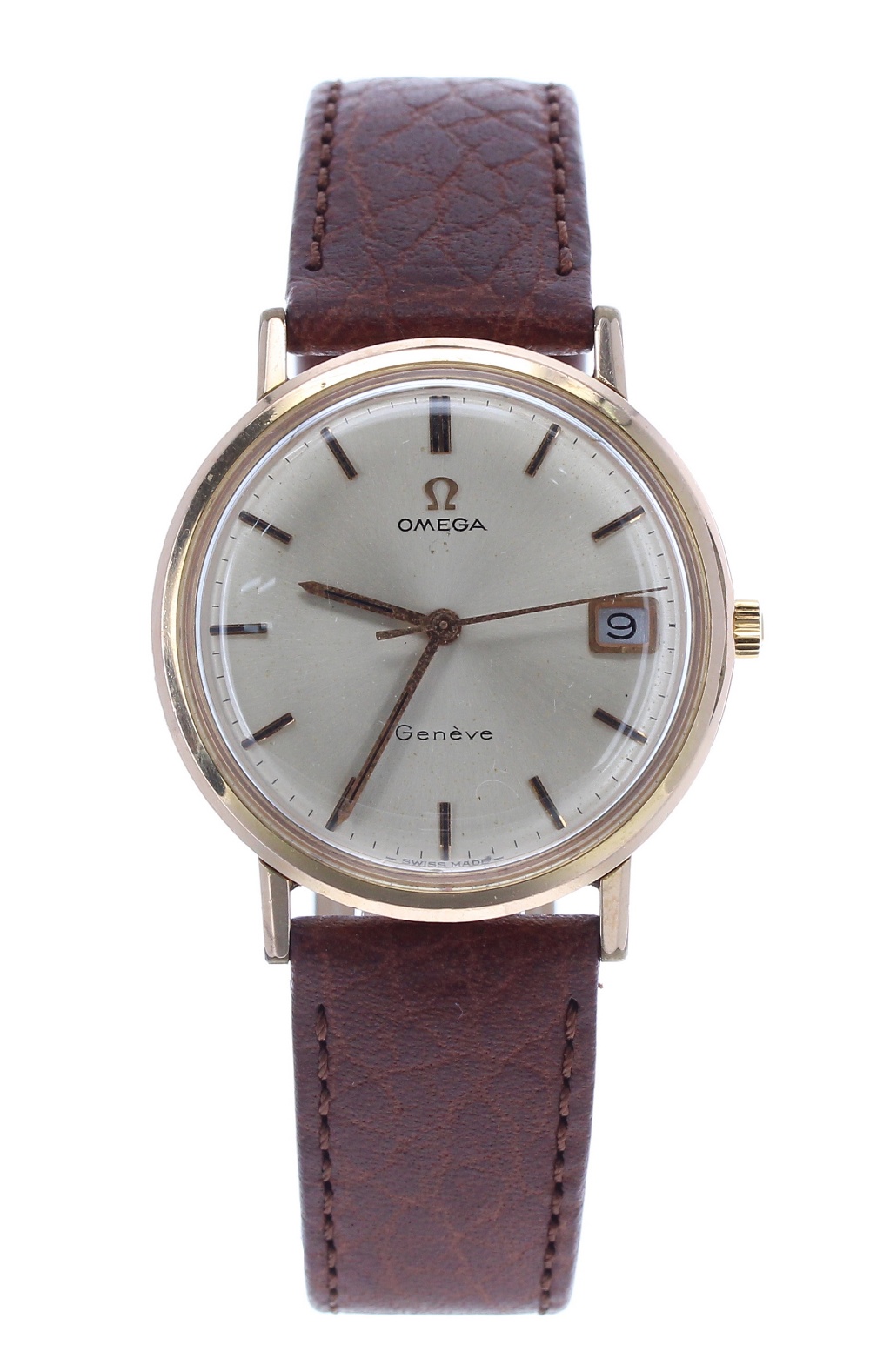 Omega Genéve gold plated and stainless steel gentleman's wristwatch, ref. 132.019SP, circa 1969,