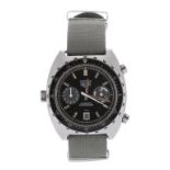 Heuer Autavia Chronograph automatic stainless steel gentleman's wristwatch, ref. 11063V, circa