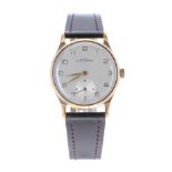 Ollivant & Botsford Duomatic 9ct gentleman's wristwatch, Birmingham 1960, silvered dial with applied