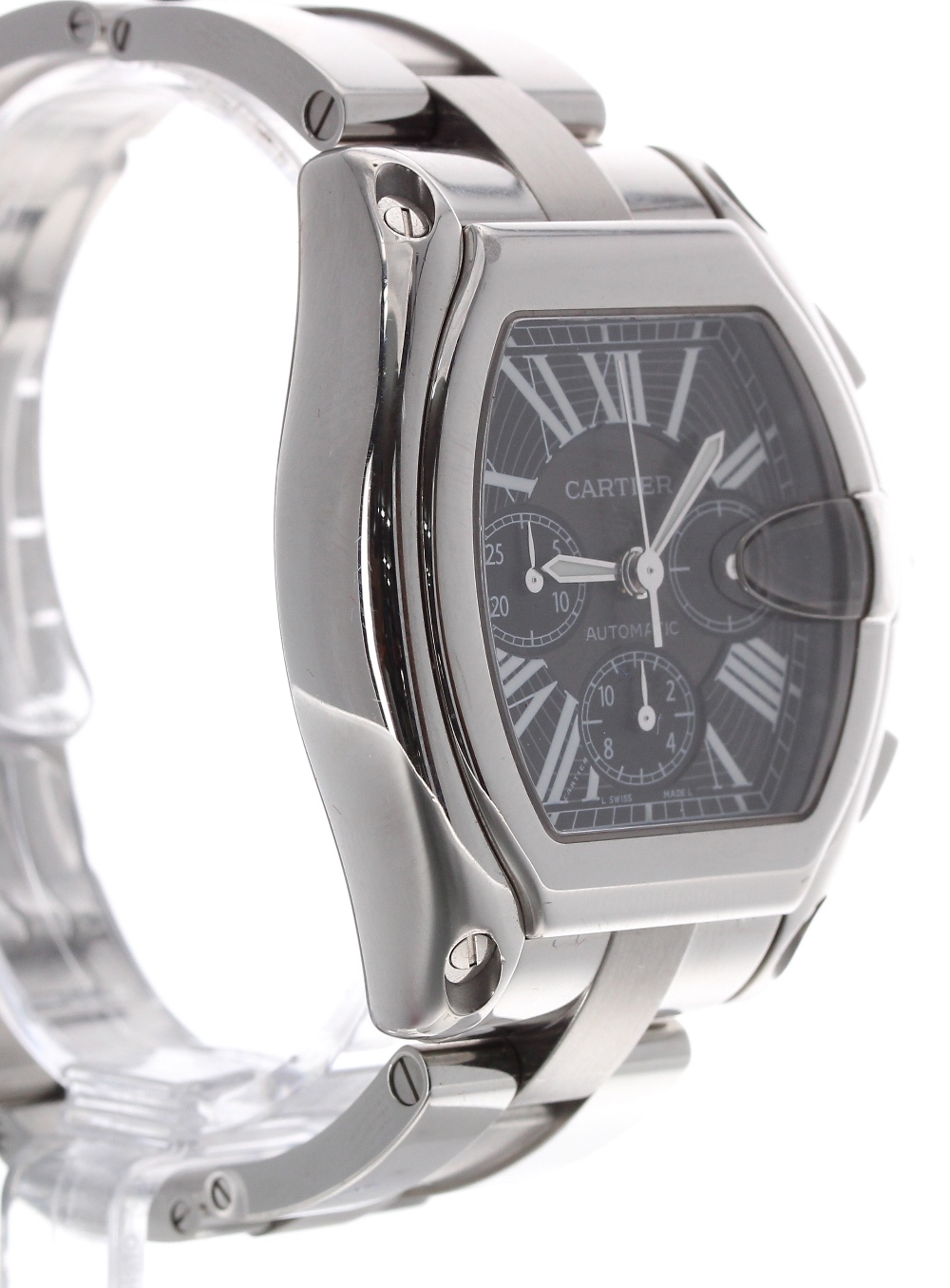 Cartier Roadster chronograph automatic stainless steel gentleman's bracelet watch, ref. 2618, serial - Image 4 of 6