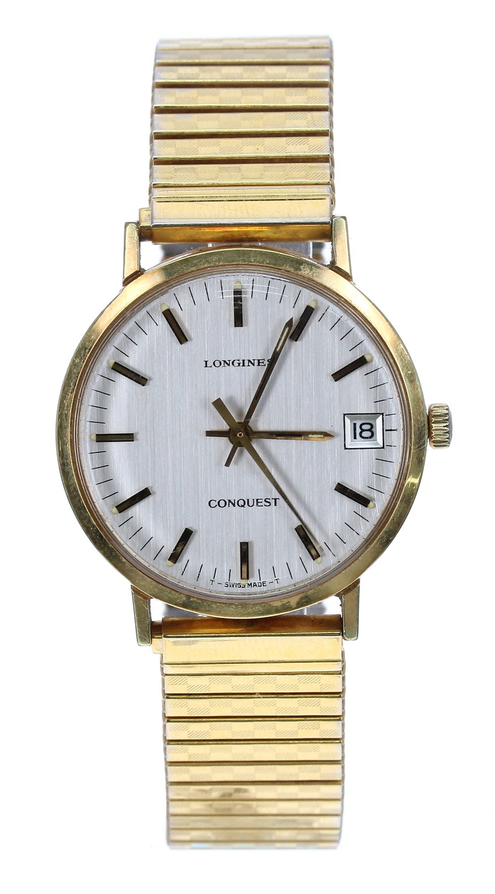 Longines Conquest gold plated and stainless steel gentleman's bracelet watch, ref. 1505-2 866,