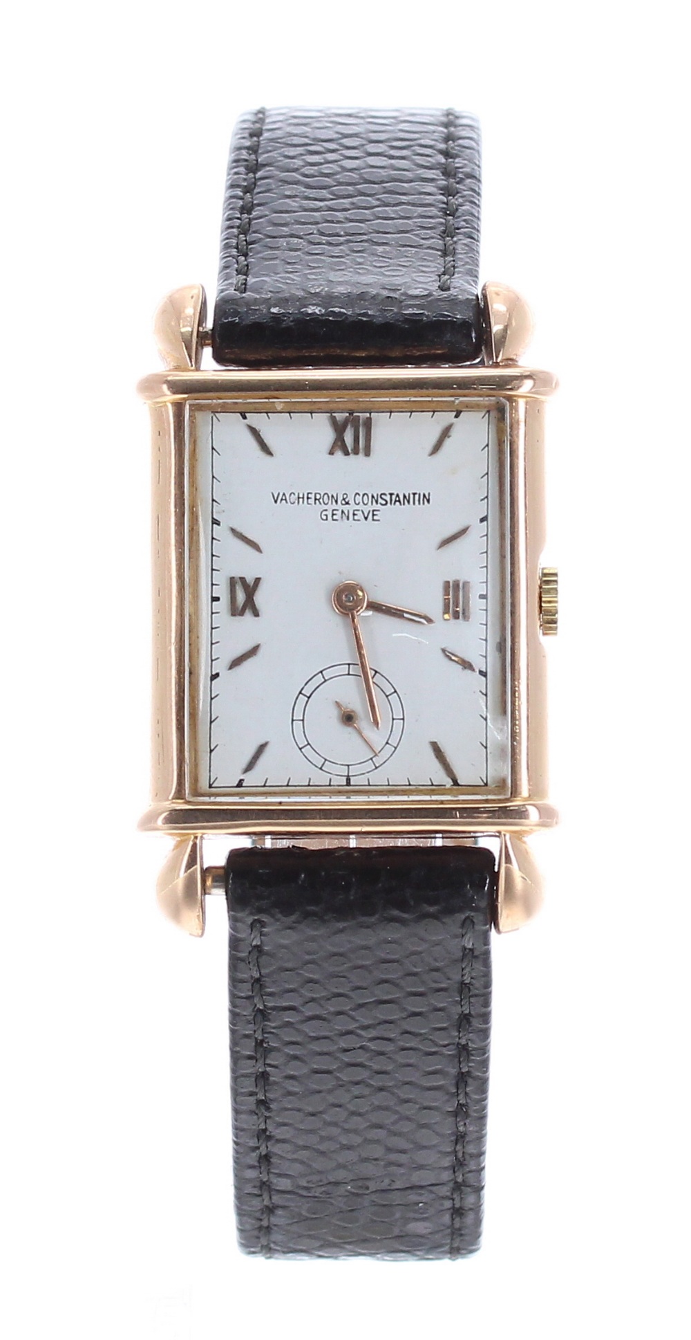 Vacheron & Constantin, Genéve 18ct rose gold tank gentleman's wristwatch, case ref. 270137, circa