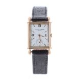 Vacheron & Constantin, Genéve 18ct rose gold tank gentleman's wristwatch, case ref. 270137, circa