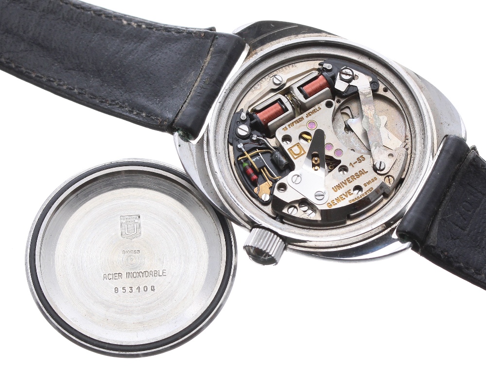 Universal Genéve Unisonic Chronometer stainless steel gentleman's wristwatch, ref. 853104/06, - Image 4 of 4