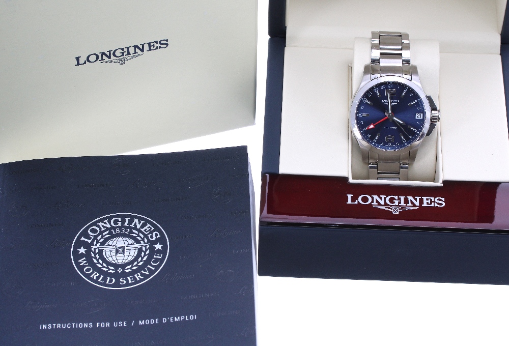 Longines Conquest 24 Hours automatic stainless steel gentleman's bracelet watch, ref. L3.687.4, - Image 2 of 3