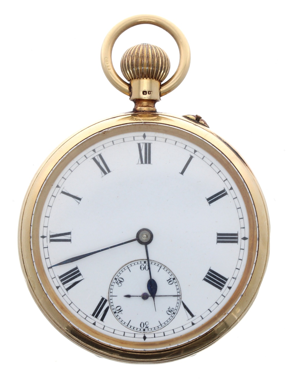 Goldsmiths & Silversmiths Company 18ct lever pocket watch, London 1908, signed three quarter plate