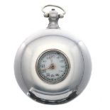 Early 19th century silver fusee verge half hunter pocket watch, London 1811, the movement signed