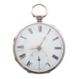 Victorian silver fusee lever pocket watch, London 1849, the movement signed David Ross, Kirkcaldy,