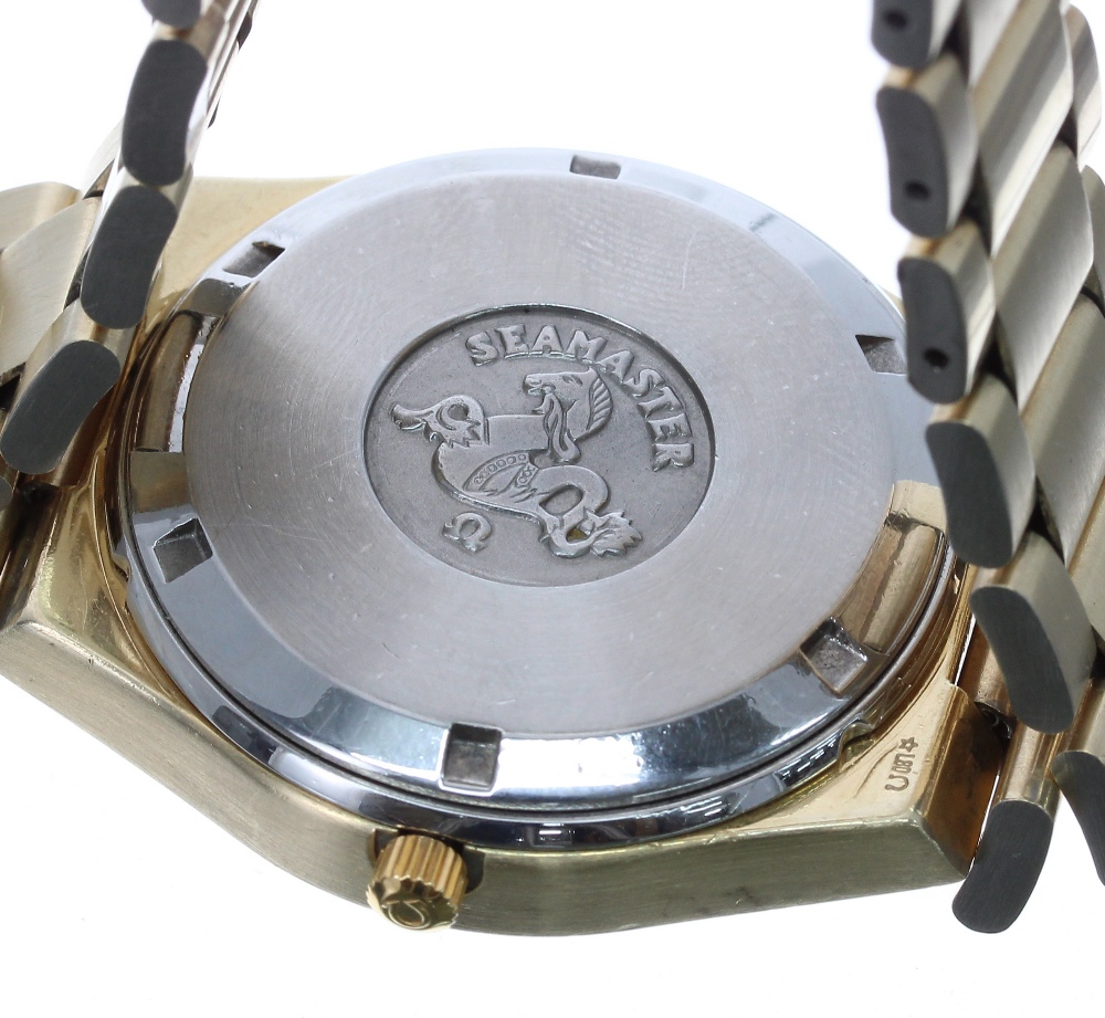 Omega Seamaster Electronic f300Hz Chronometer gold plated and stainless steel gentleman's bracelet - Image 2 of 4