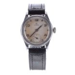 Omega mid-size stainless steel gentleman's wristwatch, ref. 2165, circa 1940s, serial no. no.