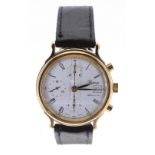 Berney automatic chronograph gold plated and stainless steel gentleman's wristwatch, circular