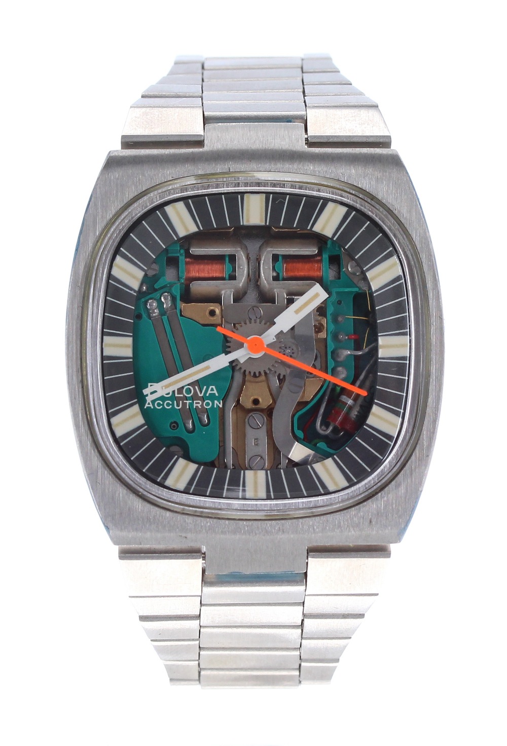 Bulova Accutron Spaceview stainless steel gentleman's bracelet watch, ref. 7369, no. 482995, circa - Image 2 of 5