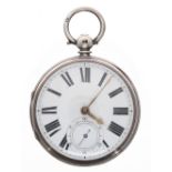 Victorian silver fusee lever pocket watch, London 1874, the movement signed R Scott, Leeds, no.