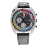 Wakmann Regatta chronograph automatic stainless steel gentleman's wristwatch, ref. 9804, circa 1970,