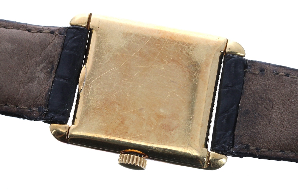 Patek Philippe, Geneve 18ct Gondolo gentleman's wristwatch of tank form, case no. 616498, movement - Image 3 of 4