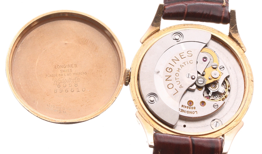 Longines automatic gold plated gentleman's wristwatch, ref. 6058, circa 1950, serial no. 8058416, - Image 3 of 3