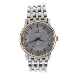 Omega automatic bicolour lady's bracelet watch, ref. 566.1050, circa 1991, serial no. 54840954,