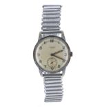 J.W. Benson mid sized stainless steel gentleman's bracelet watch,