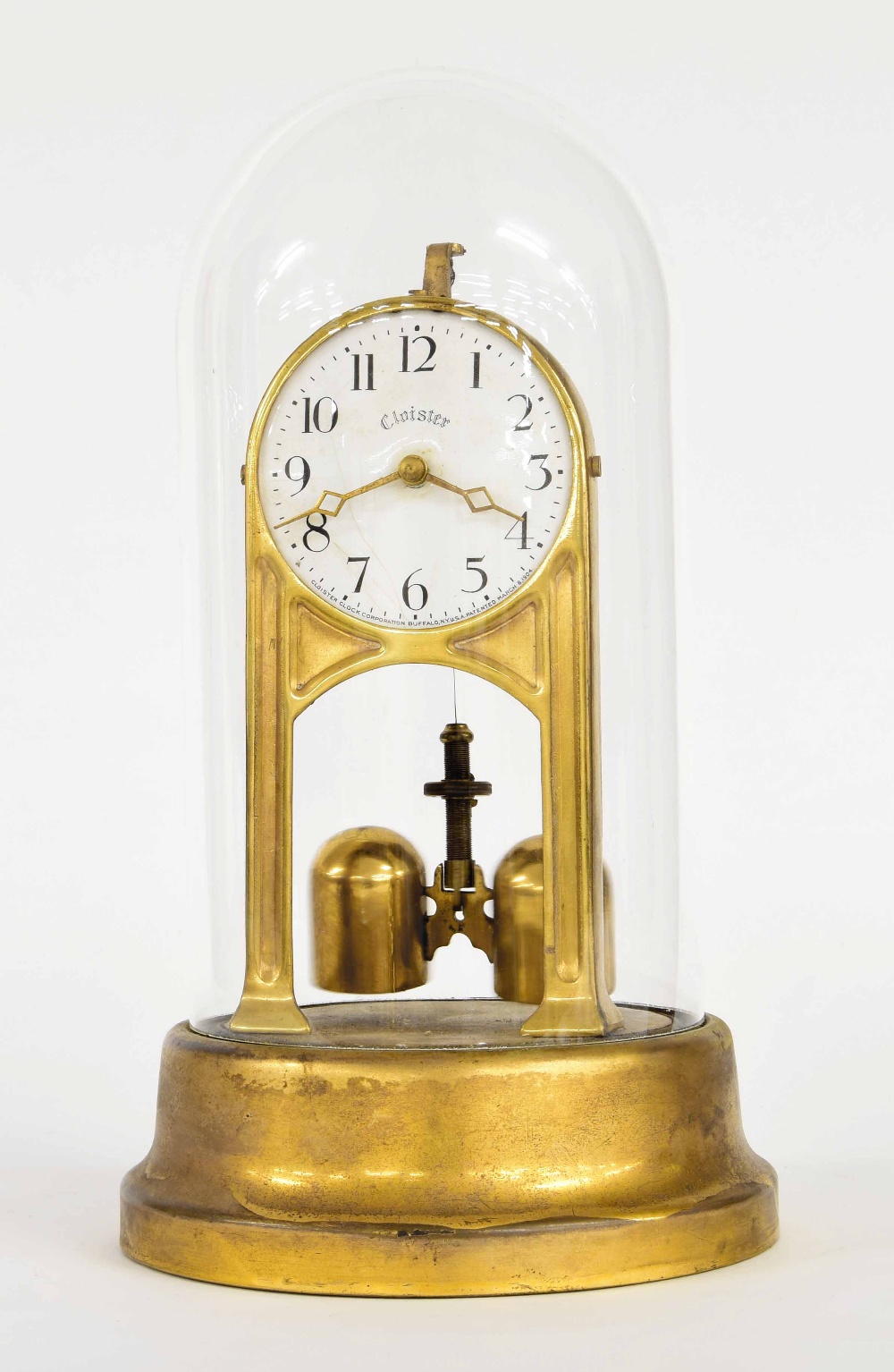 Rare American Tiffany Never Wind "Cloister" electric clock with torsion pendulum, circa 1915, with - Image 2 of 2