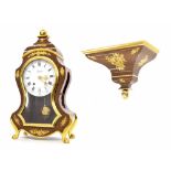 Contemporary Zenith Neuchatel two train mantel clock striking on a bell, with matching plinth, the