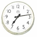 Large 1 minute pulse B.V.C. Magneta slave ATE electric 24" public wall dial clock, within a grey