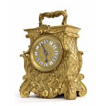 Paul Garnier, no. 895, rare Louis Philippe Ormolu Grande Sonnerie Pendule Portative with chaff