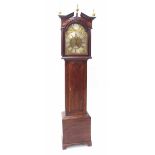 Scottish mahogany eight day longcase clock, the 13.5" brass arched dial signed Arch'd McVicar,