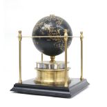 'The Royal Geographical Society World Clock' manufactured by Franklin Mint 1988, the black and