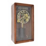 TMC (Telephone Manufacturing Company) half second electric master clock in short 16" high wall
