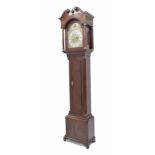 Good walnut eight day longcase clock, the 12" brass arched dial signed Jn. Bowen, Bristol on the