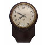 Wallace & Tierman electric drop dial wall clock, circa 1930s, the 6" silvered dial inscribed "
