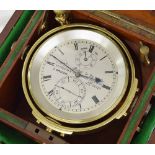 Good two day marine chronometer, the 3.75" silvered dial signed and inscribed Dent Maker to The