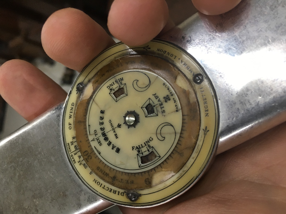 Extremely rare silver cased Dunhill lighter with barometer (2" diameter), the case hallmarked for - Image 8 of 8