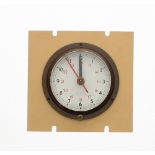Small neat Synchronome 4" silent impulse slave clock, with cream twenty-four hour and centre seconds