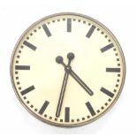 Electric battery operated 15" slave dial wall clock within an aluminium case