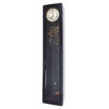 Synchronome power station regulator electric master clock, the 6.25" silvered dial within an