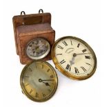 Rare oak cased single train mechanical clock fitted with Arzeberger's quick make and break switch,