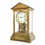 Good Eureka 'La Madeleine' electric mantel clock, the 4.5" white dial signed Eureka Clock Co. Ltd,