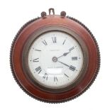 Paul Garnier Electrique wall slave clock, the 4.5" cream dial under domed glass with beaded spun