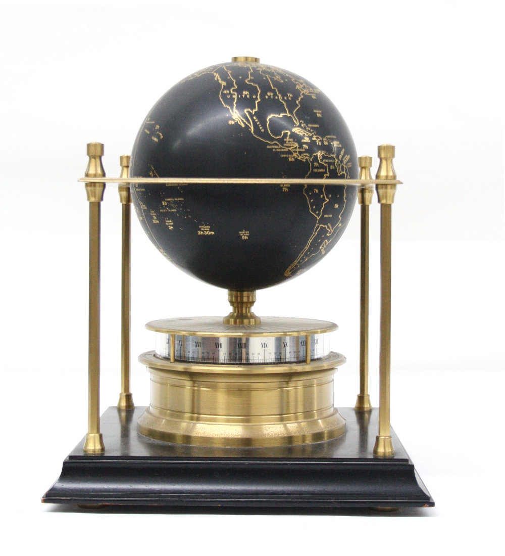 'The Royal Geographical Society World Clock' manufactured by Franklin Mint 1988, the black and - Image 3 of 3