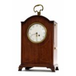 Interesting and rare mahogany single fusee Patent repeater alarm clock by William Bartleet of