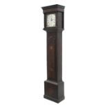 Oak thirty hour longcase clock, the 10.25" square brass dial signed Richard Stone, Thame to the