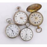 A. Rosskopf & Co. Patent silver (0.800) lever pocket watch; together with a Continental lever hunter