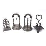 Four pocket watch display stands (4)