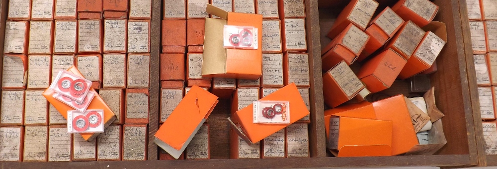 Two wooden trays containing a quantity of watch mainsprings - Image 2 of 2