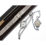 Imado silver lady's bracelet watch, 16mm, boxed; with a Bucherer vintage lady's watch and another (