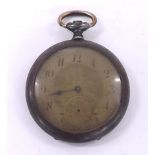 Gunmetal lever repeater pocket watch for repair, the movement with compensated balance, regulator